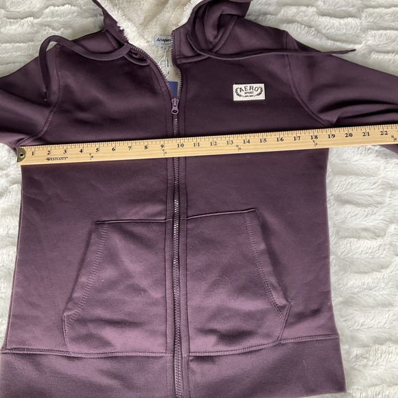 Aeropostale SPORT Womens Small Purple Sherpa Fleeced Full Zip Hoodie Y2K Style - Picture 9 of 12
